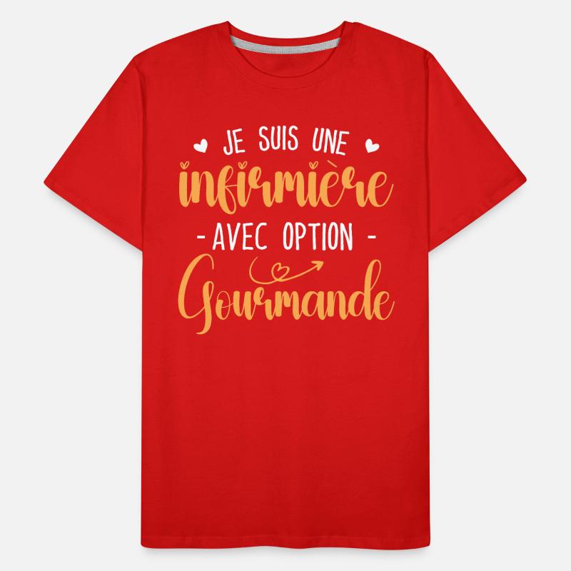 Krankenschwester mit Gourmet-Option Männer Premium Bio T-Shirt