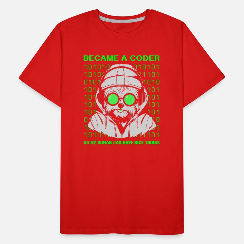 Devenu codeur – Cyber Dog Binary T-shirt bio Premium Homme