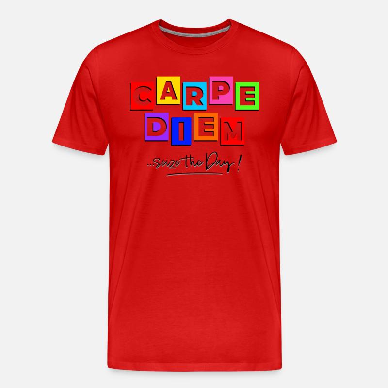 Carpediem im Comic-Stil - Männer Premium Bio T-Shirt - undefined