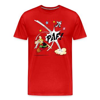 Asterix & Obelix - Asterix Faust - Männer Premium Bio T-Shirt - Rot - Vorne - Damien (186cm)