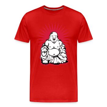 Bouddha - T-shirt bio Premium Homme - rouge - Devant - Damien (186cm)
