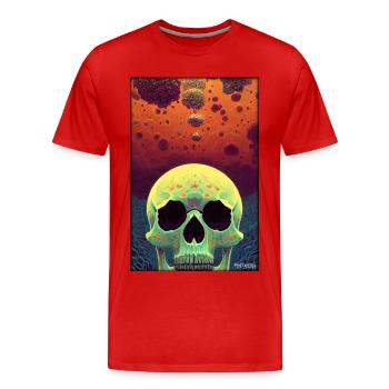 Crâne de Psy Goa - T-shirt bio Premium Homme - rouge - Devant - Damien (186cm)