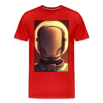 Robot Future Technology Science Android - Men's Premium Organic T-Shirt - red - Front - Damien (186cm)