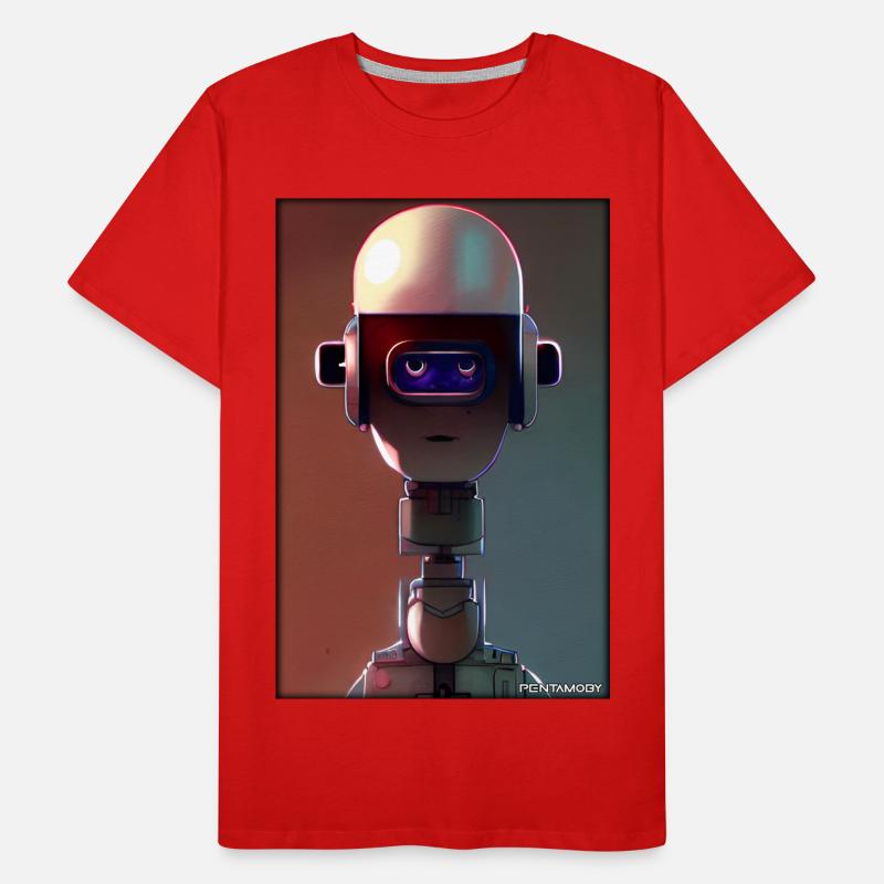 Roboter Zukunft Technik Wissenschaft Android Männer Premium Bio T-Shirt