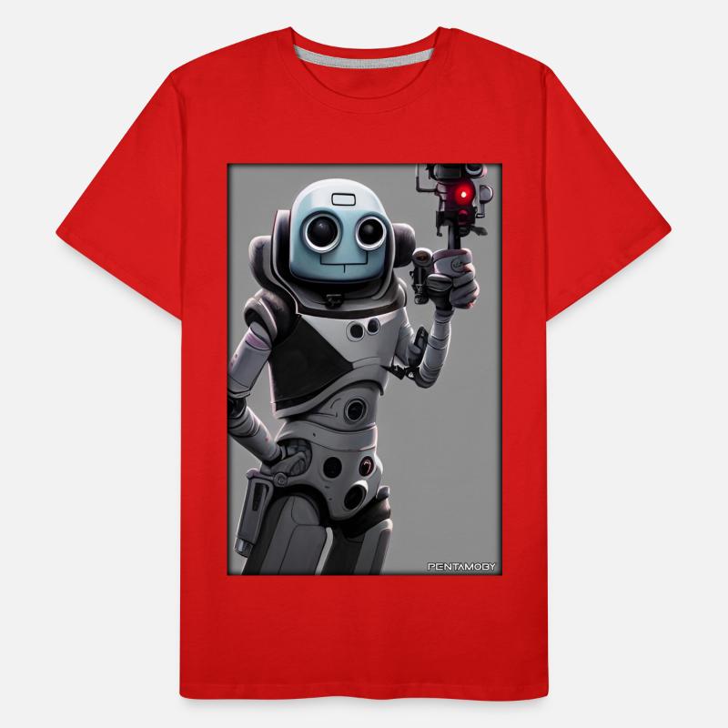 Roboter Zukunft Technik Wissenschaft Android Männer Premium Bio T-Shirt