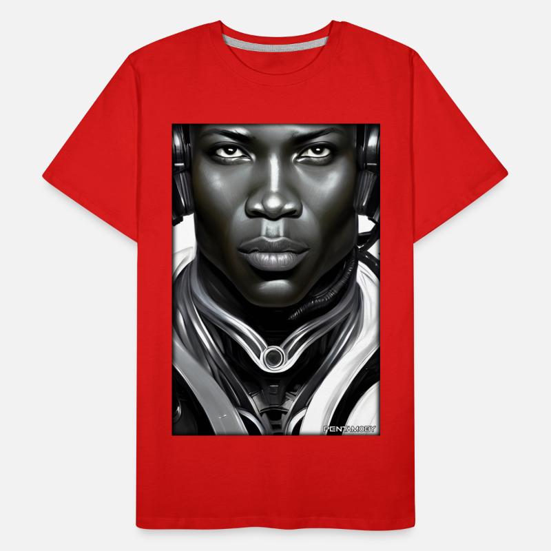Cyborg Man Future Sci-Fi Machine Technology T-shirt bio Premium Homme