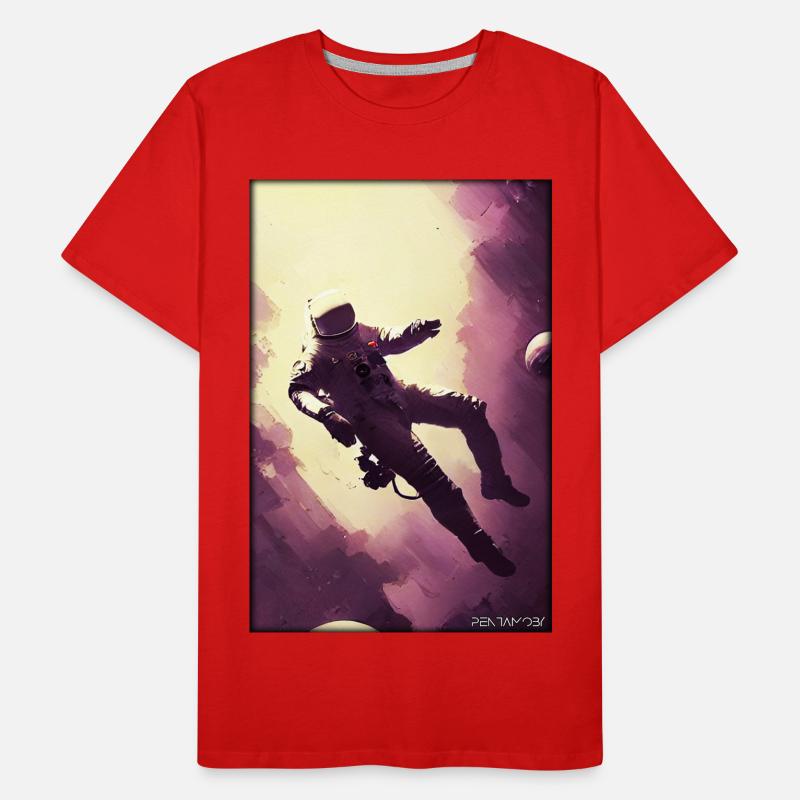 Astronaut Future Sci-Fi Technology Men's Premium Organic T-Shirt