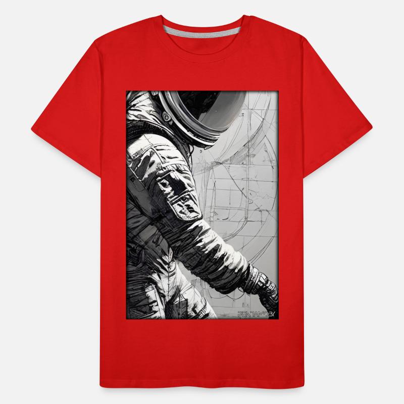 Astronaut Future Sci-Fi Technology Men's Premium Organic T-Shirt