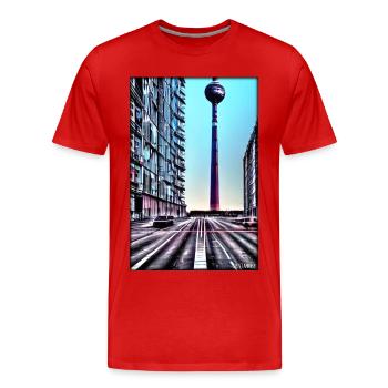 Berlin Berlin TV Tower City Landmark - Men's Premium Organic T-Shirt - red - Front - Damien (186cm)