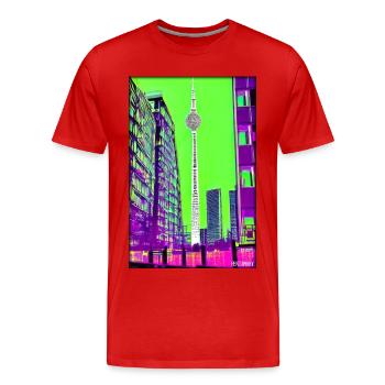 Berlin Berlin TV Tower City Landmark - Men's Premium Organic T-Shirt - red - Front - Damien (186cm)