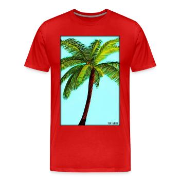 Palm Beach Holiday Summer Sun Sea Travel Holidays - T-shirt bio Premium Homme - rouge - Devant - Damien (186cm)