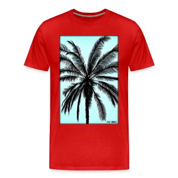 Palm Beach Holiday Summer Sun Sea Travel Holidays - T-shirt bio Premium Homme - rouge - Devant - Damien (186cm)