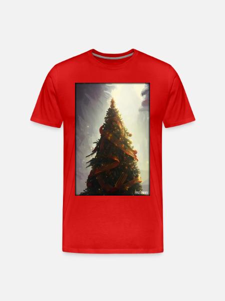 Christmas tree Christmas winter - Men's Premium Organic T-Shirt - red