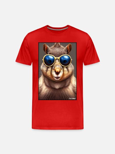 Egern solbriller Wildlife Forest Animal Forest - Herre Premium T-shirt økologisk - rød