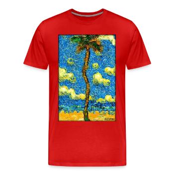 Palm Beach Holiday Summer Sun Sea Travel Holidays - T-shirt bio Premium Homme - rouge - Devant - Damien (186cm)