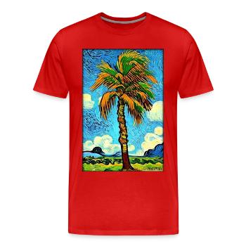 Palm Beach Holiday Summer Sun Sea Travel Holidays - T-shirt bio Premium Homme - rouge - Devant - Damien (186cm)