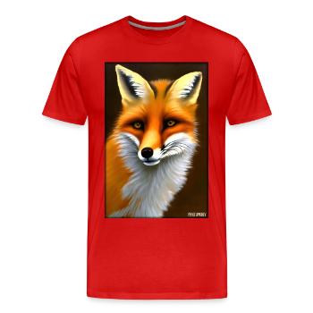Fuchs Tierwelt Waldtier Tiere Wildnis - Männer Premium Bio T-Shirt - Rot - Vorne - Damien (186cm)