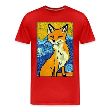 Fuchs Tierwelt Waldtier Tiere Wildnis - Männer Premium Bio T-Shirt - Rot - Vorne - Damien (186cm)