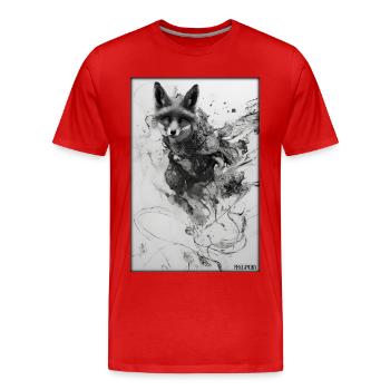 Fuchs Tierwelt Waldtier Tiere Wildnis - Männer Premium Bio T-Shirt - Rot - Vorne - Damien (186cm)
