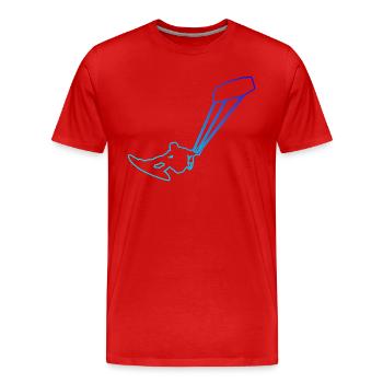 Femmes Kitesurfer Kitesurf Kitesurf Kitesurf - T-shirt bio Premium Homme - rouge - Devant - Damien (186cm)