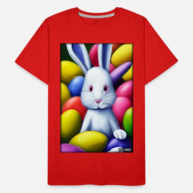Rabbit Easter Easter Pet Easter Holiday Men's Premium Organic T-Shirt