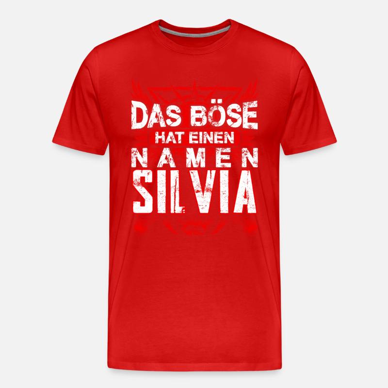 SILVIA - böse - Männer Premium Bio T-Shirt - Rot