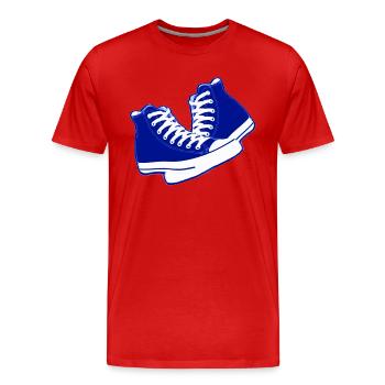 chaussures old school - T-shirt bio Premium Homme - rouge - Devant - Damien (186cm)