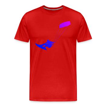 Kitesurf Kitesurfer Hommes Kitesurf Kitesurf - T-shirt bio Premium Homme - rouge - Devant - Damien (186cm)
