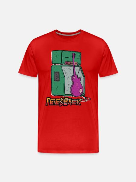 Sound Feedback Graphic - Men's Premium Organic T-Shirt - red