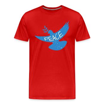 Peace - T-shirt bio Premium Homme - rouge - Devant - Damien (186cm)
