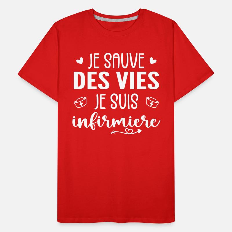 Ich bin ein Lebensretter, ich bin Krankenschwester Männer Premium Bio T-Shirt