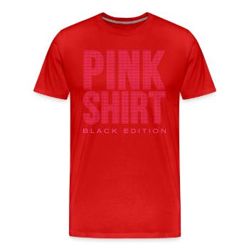 Pink Shirt Black Edition - Männer Premium Bio T-Shirt - Rot - Vorne - Damien (186cm)