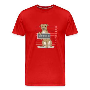 American Staffordshire Terrier Stafford Geschenk - Männer Premium Bio T-Shirt - Rot - Vorne - Damien (186cm)