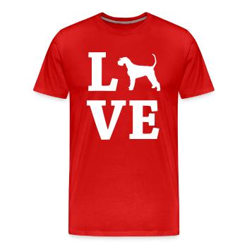 AMOUR Schnauzer géant Schnauzer géant Schnauzer - T-shirt bio Premium Homme - rouge - Devant - Damien (186cm)