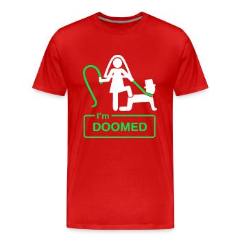 Baccalauréat chemise marié partie Je suis sur A. - T-shirt bio Premium Homme - rouge - Devant - Damien (186cm)