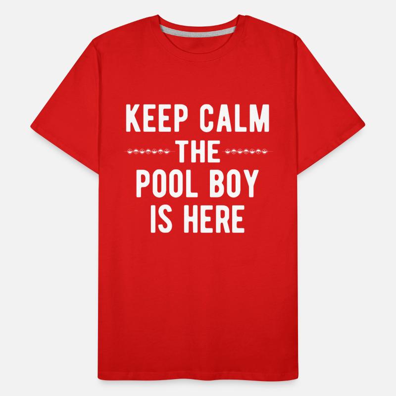 Pool Boy: Keep Calm Männer Premium Bio T-Shirt