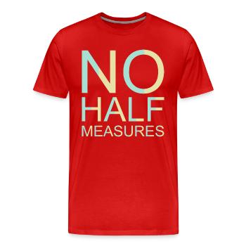 Graphique sans demi-mesures - T-shirt bio Premium Homme - rouge - Devant - Damien (186cm)