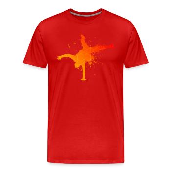 Hiphop Hommes Break Dance Bboy Femmes Hip Hop - T-shirt bio Premium Homme - rouge - Devant - Damien (186cm)