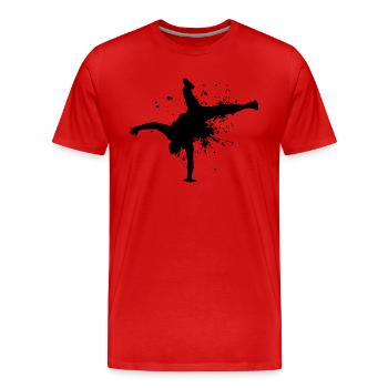 Breakdance Bboy Femmes Bgirl Hommes Hiphop - T-shirt bio Premium Homme - rouge - Devant - Damien (186cm)