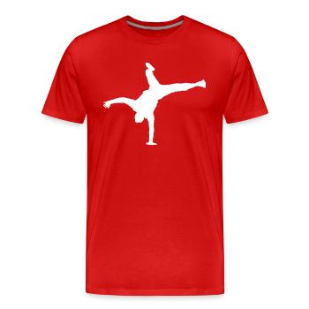 Break Dance Bgirl Breakdance Bboy Hommes - T-shirt bio Premium Homme - rouge - Devant - Damien (186cm)