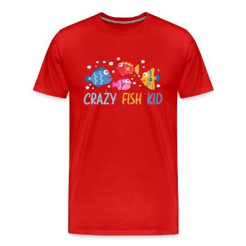 Aquaristic Aquarium Keeper Fishkeeper Eau salée - T-shirt bio Premium Homme - rouge - Devant - Damien (186cm)