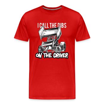 Sprint Car Mom Dirt Track Racing Race Day - Men's Premium Organic T-Shirt - red - Front - Damien (186cm)
