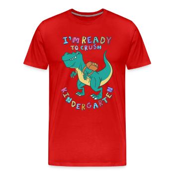 Prêt pour la maternelle - T-shirt bio Premium Homme - rouge - Devant - Damien (186cm)