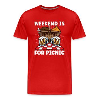 Picnic Lover Pique-Panier de nourriture Date de pique- - T-shirt bio Premium Homme - rouge - Devant - Damien (186cm)