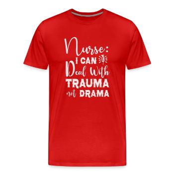 Infirmière Infirmière Infirmière Clinique Paramédicale - T-shirt bio Premium Homme - rouge - Devant - Damien (186cm)