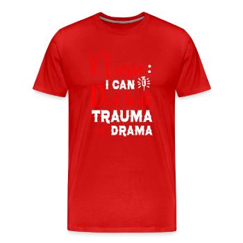 Infirmière Infirmière Infirmière Clinique Paramédicale - T-shirt bio Premium Homme - rouge - Devant - Damien (186cm)