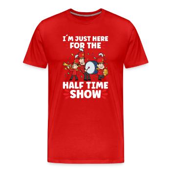 Marching Band Clarinetist School Rehearsal Music - Men's Premium Organic T-Shirt - red - Front - Damien (186cm)