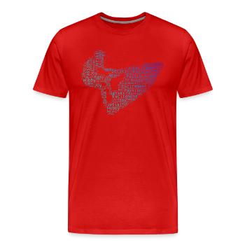 Jet Ski Équitation Jet Ski Sports nautiques Femmes Jet Ski - T-shirt bio Premium Homme - rouge - Devant - Damien (186cm)