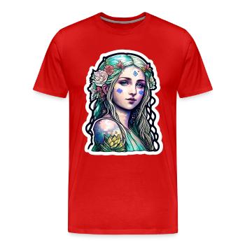 Reine des glaces - T-shirt bio Premium Homme - rouge - Devant - Damien (186cm)