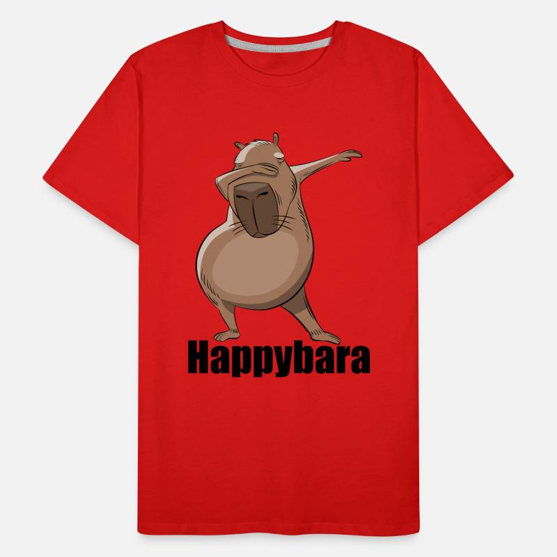 Capybara Dabbing Happybara Geschenk Männer Premium Bio T-Shirt